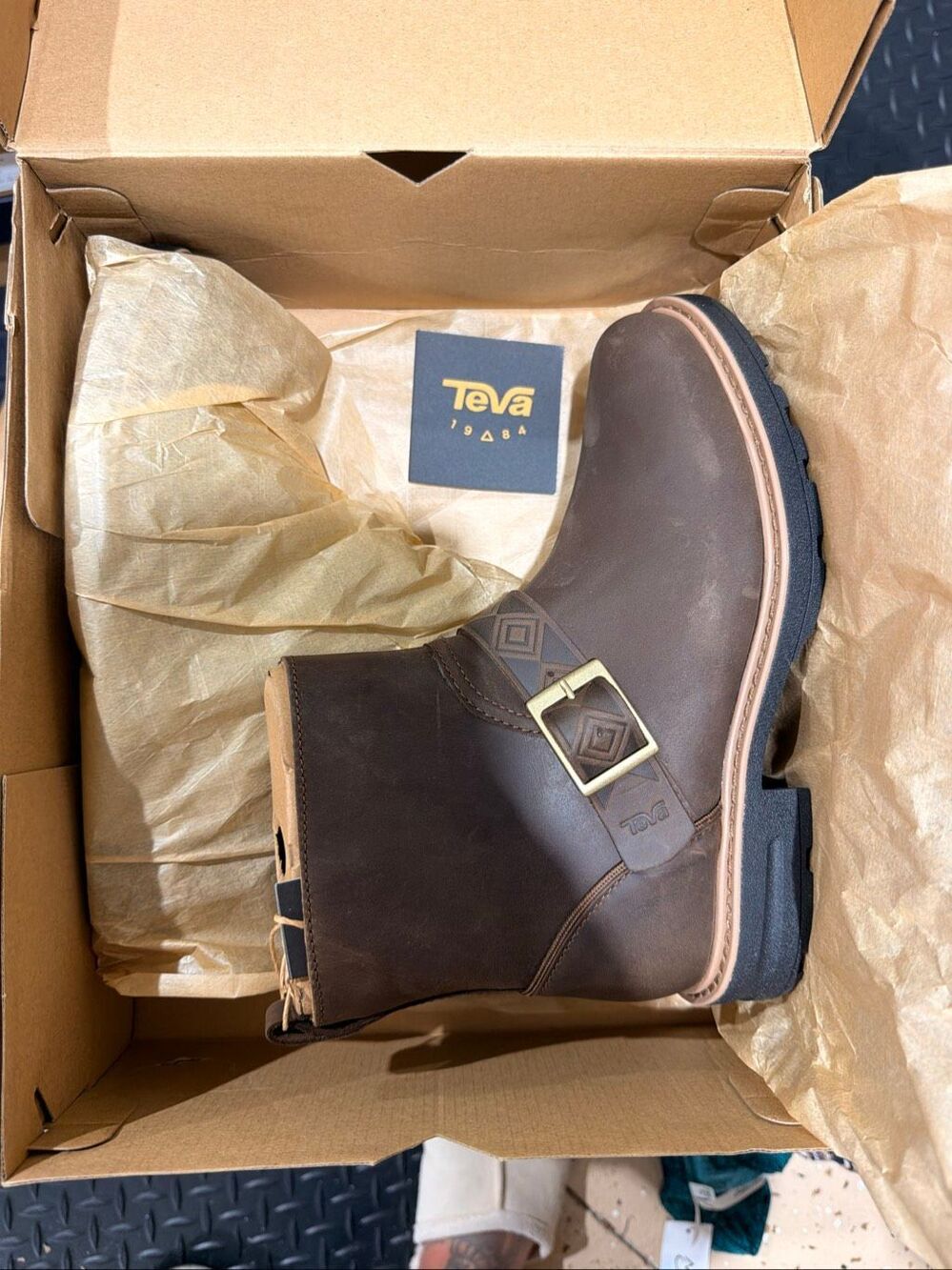 TEVA Bison Rowena Block Heel Waterproof Trek Trail Hike Buckle Booties 6 - Picture 6 of 6